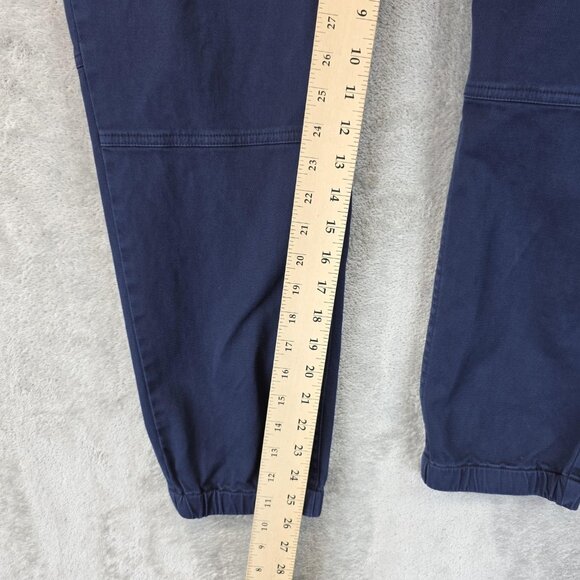 Armani Exchange Pants Mens 36 Navy Cargo Jogger Stretch Elastic Cuffs Pockets - Picture 4 of 10
